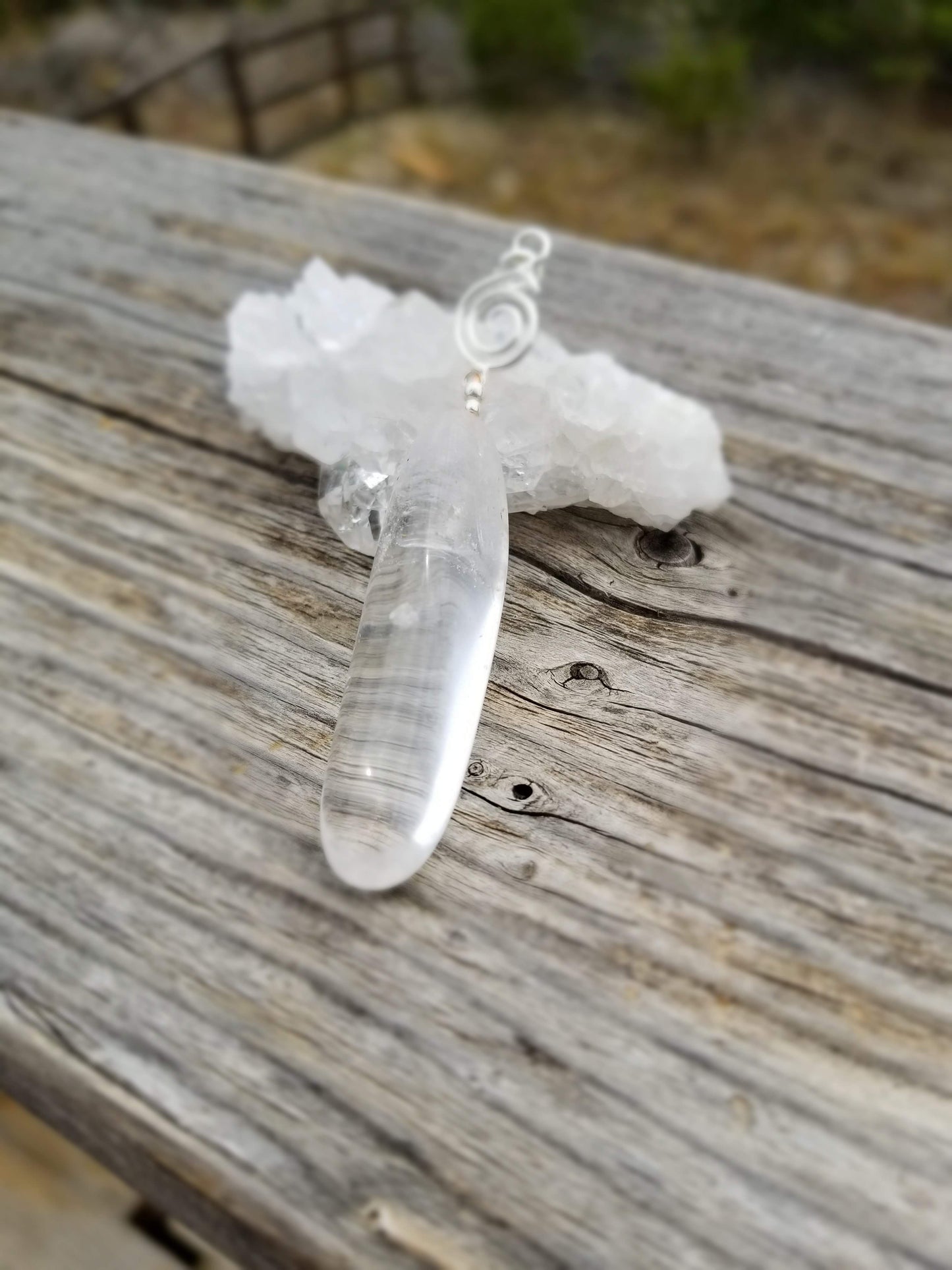 Arkansas Quarts Handmade One Of A kind Pendant