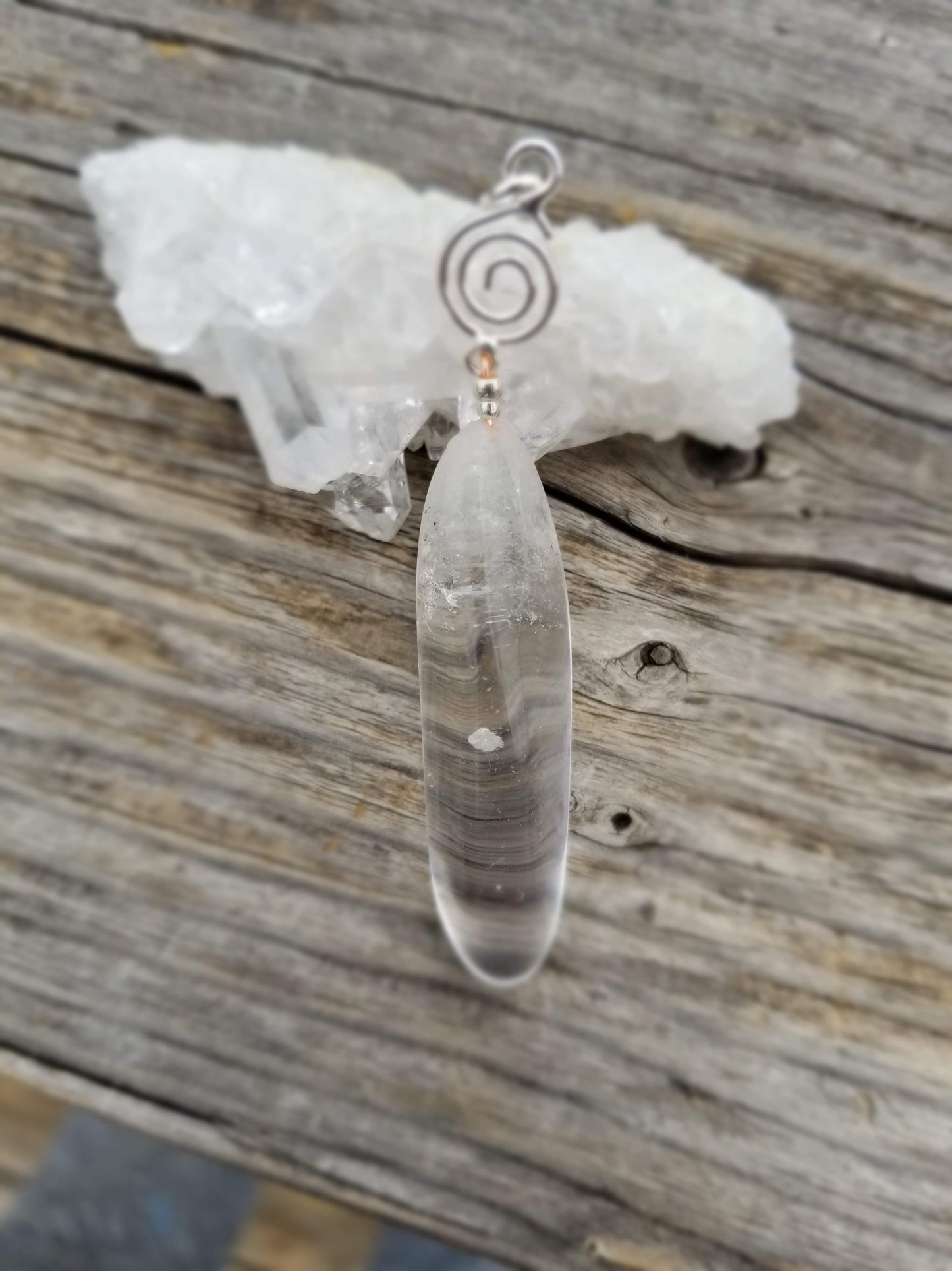 Arkansas Quarts Handmade One Of A kind Pendant